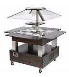 SBC40F Mahogany Refrigerated Central Salad/Buffet Bar