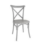 DG244 Polypropylene Cross Back Side Chair Grey (Pack of 4)