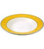 New Horizons M785 Marble Border Pasta Plates Yellow 300mm