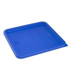 HY412 Polyethylene Square Food Measuring Container Lid Blue Large