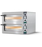 Image of Tiziano LLKTZ5202 8 x 10" Electric Countertop Twin Deck Pizza Oven - 3 Phase