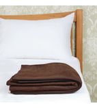 HD345 Single Polyester Fleece Blanket Chocolate