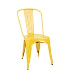 DK292 Bistro Steel Side Chairs Yellow (Pack of 4)