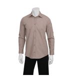 Chambray Mens Long Sleeve Shirt Ecru L - BB064-L