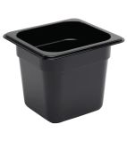 U471 Polycarbonate 1/6 Gastronorm Container 150mm Black