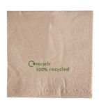 Image of GH031 Recycled Lunch Napkin Kraft 33x33cm 2ply 1/4 Fold (Pack of 2000)
