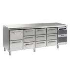 GASTRO K 2207 CSG A 2D/3D/3D/3D L2 Heavy Duty 668 Ltr 11 Drawer Stainless Steel Refrigerated Prep Counter