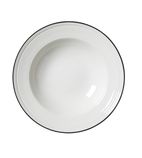 Image of VV2679 Bead Black Band Pasta Plates 240mm (Pack of 12)