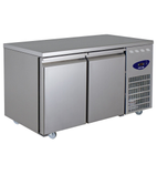 Blu BPETM2 2 Door Stainless Steel Refrigerated Prep Counter