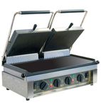 MAJESTIC L Electric Double Contact Panini Grill - Ribbed Top & Flat Bottom