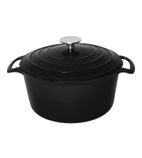 GH301 Black Round Casserole Dish 4Ltr