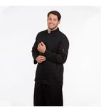 Q2062-XXL Men's Long Sleeve Chefs Jacket Black