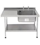 E20612LTPA 1500mm Stainless Steel Sink (Fully Assembled)