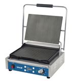 Image of Lynx Prime LPPGRR Electric Single Contact Panini Grill - Ribbed Top & Bottom