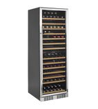 TFW400-2S 416 Ltr Upright Single Glass Door Stainless Steel Frame Dual Zone Wine Cooler