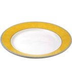 New Horizons W899 Marble Border Mediterranean Dishes Yellow 280mm (Pack of 12)