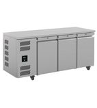 Jade HJC3-SA Medium Duty 545 Ltr 3 Door Stainless Steel Refrigerated Prep Counter
