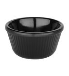 Kristallon DM165 Melamine Fluted Ramekins Black 89mm (Pack of 12)