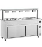 MJV718 1795mm Wide Hot Cupboard With Wet Heat Bain Marie With Sneeze Guard