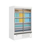 GALAXY G14FGD 1334mm Wide White Multideck Display Fridge With Double Glazed Hinged Doors