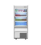Gem R70-WCD-HFD-LOC 710mm Wide White Multideck Display Fridge With Hinged Glass Door