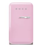 Image of 50s Style FAB5LPK6 40 Ltr Pink Solid LH Hinge Door Hotel Minibar Fridge