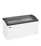 FOCUS 151 GREY 418 Ltr White Display Chest Freezer With Grey Curved Glass Lid