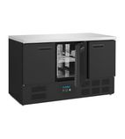 G-Series PG023 368 Ltr 3 Door Black Refrigerated Prep Counter