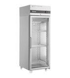 CAP172CR 654 Ltr Upright Single Glass Door Stainless Steel Display Fridge