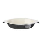 U563 Black Cast Iron Oval Gratin Dish 650ml
