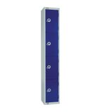 W947-PS Four Door Locker  with Sloping Top Blue Padlock