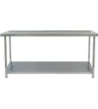 TAB06600-CENTRE 600mm Stainless Steel Centre Table With One Under Shelf