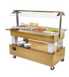 Image of SB 40 F Light Oak Refrigerated Central Salad/Buffet Bar