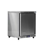 HEG791 145 Ltr Undercounter Single Door Stainless Steel Left Hand Hinged Freezer