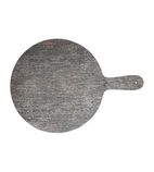 DW762 Buffet Handled Melamine Round Paddle Boards Distressed Wood 450mm
