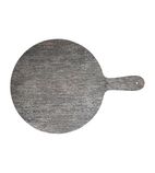 Alchemy Buffet DW762 Handled Melamine Round Paddle Boards Distressed Wood 450mm (Pack of 4)
