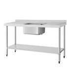 DY826 1500w x 600d mm Stainless Steel Single Sink With Double Drainer