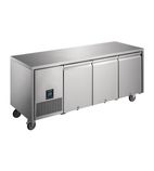 Image of U-Series UA008 420 Ltr 3 Door Stainless Steel Freezer Prep Counter