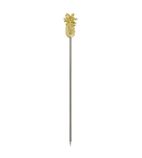 CZ591 Pineapple Garnish Pick Gold Plated (Pack of 10)