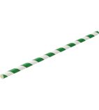 DI197 Paper Green Stripe Straw 8 Inch 20cm