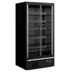 Image of GALAXY+ GP10FGD 1018mm Wide Black Multideck Display Fridge With Double Glazed Glass Doors