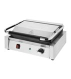 CU602 Electric Single Contact Panini Grill - Ribbed Top & Bottom