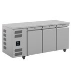 Image of Jade MJC3-SA 545 Ltr 3 Door Stainless Steel Refrigerated Meat Prep Counter