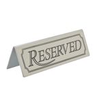 CZ427 Reserved Table Sign Stainless Steel