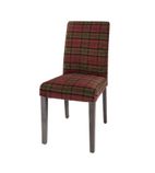 DB988 Dale Dining Chairs Claret Tartan (Pack of 2)