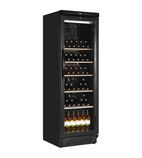 SC381W 374 Ltr Upright Single Glass Door Black Single Zone Wine Cooler