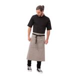Portland B355 Unisex Waist Bistro Apron Fine Stripe Grey