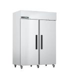 Xtra XR1300H Medium Duty 1300 Ltr Upright Double Door Stainless Steel Fridge