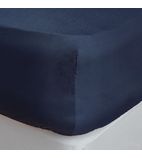 HD052 Temir Fitted Sheet Navy Double