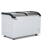 BDF42 420 Ltr White Display Chest Freezer With Curved Glass Lid